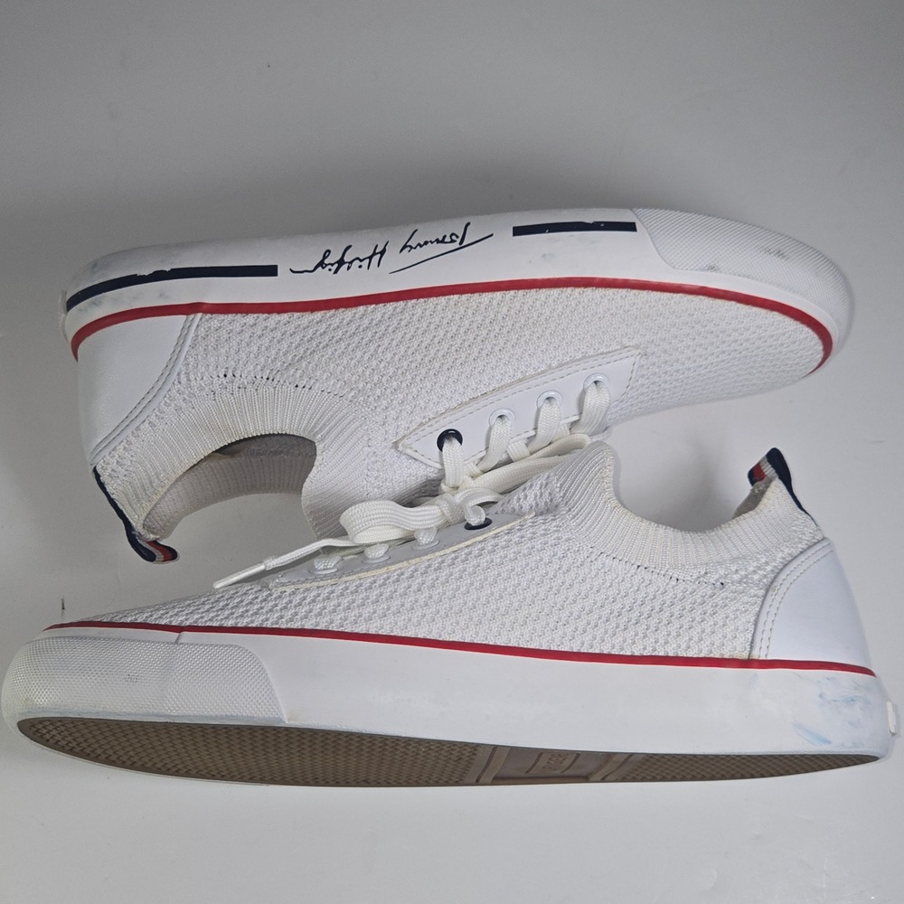 Tommy Hilfiger Women's TWGESSII White Knit Lace Up Sneakers Size 9M - Picture 5 of 10